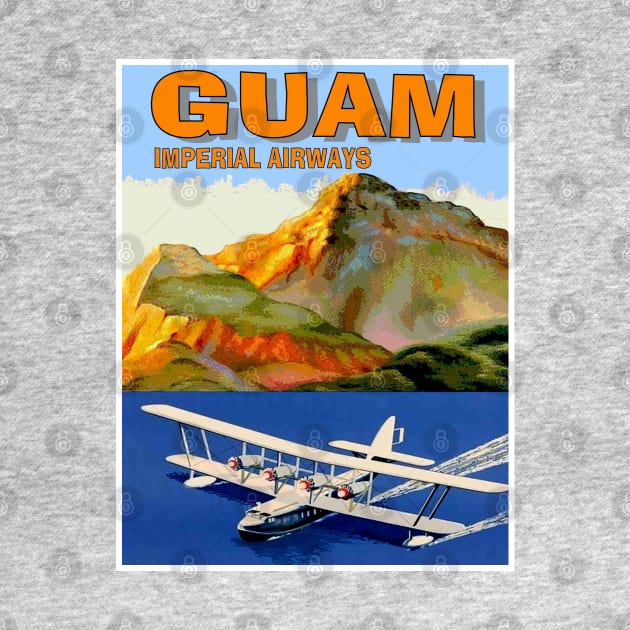 Imperial Airways Vintage Fly to Guam Advertising Print by posterbobs